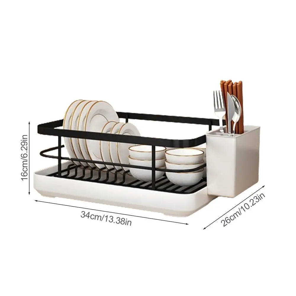 Kitchen Drying Rack Kitchen Dish Storage Rack Countertop Drain Rack With Utensil Holder Drying Dish Rack Kitchen Supplies