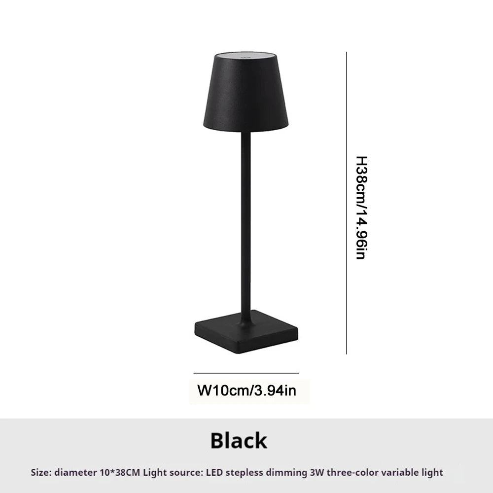 Modern LED Table Lamp Touch Tricolour For Living Room Bedroom Study Room Restaurant Hotel Desktop Decorative Lighting Fixtures