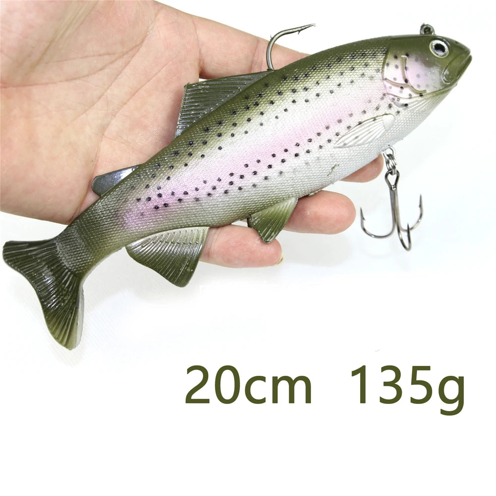Artificial Wobblers Bait 20/30cm Big Size Sea Fishing Lure Soft Simulate Swimbait Crank Bait for Deep Sea Fish Pike Pesca Tackle
