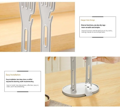 Kitchen Glove Drying Rack with Drainage Base Rubber Glove Holder and Towel Storage Box Plastic Kitchen Sink Accessories