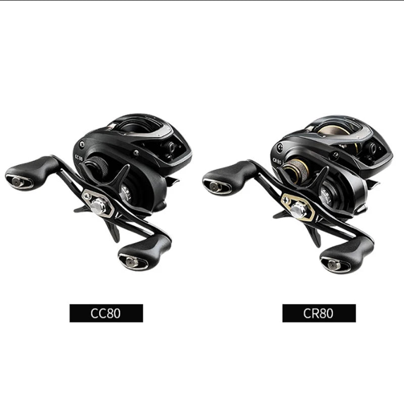 CC80 4+1BB Max Drag 7kg Gear Ratio 6.8/7.5 Metal Light Spool  One-way Clutch Magnetic Brake Baitcast Baitcasting Fishing Reels