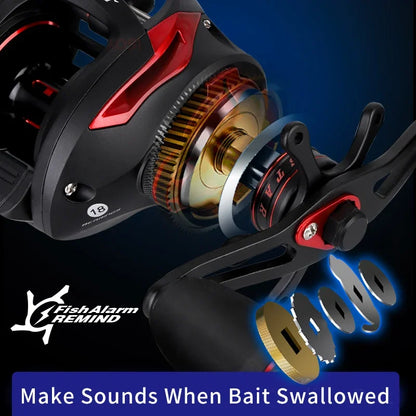 Multicolor Baitcasting Fishing Reel 6Color Graphite Aluminum Alloy Material Top Selling Fishing Reels 6.3:1 Bearing