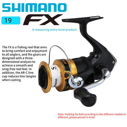 Shimano FX 1000-4000FC Spinning Fishing Reels 2+1 BB Max Drag 4kg/8.5kg Wheel Fly Fishing Lakes Durable Aluminium Metal River