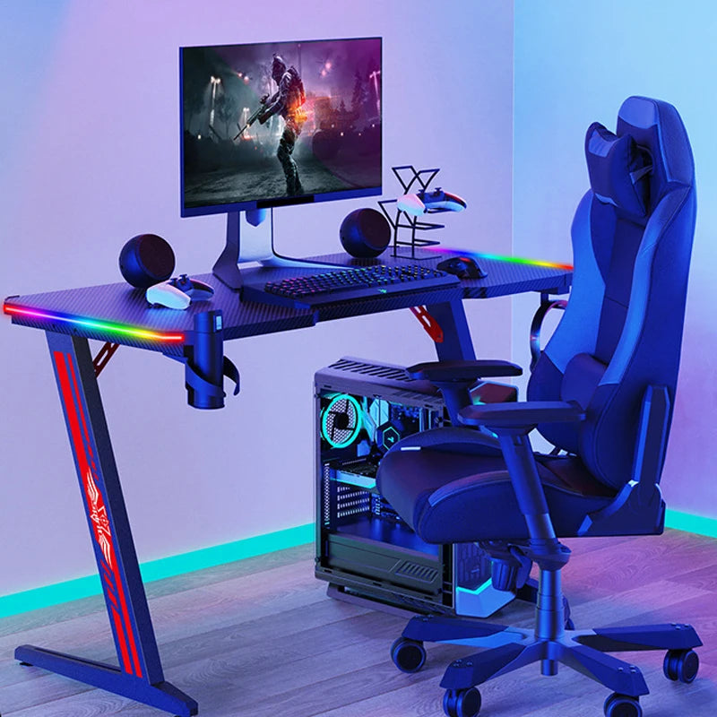 Wholesale High Quality Modern Home Furniture Led Rgb Pc Computer Desk Gaming Tables