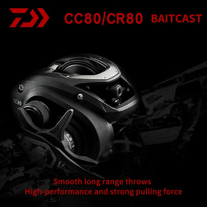 CC80 4+1BB Max Drag 7kg Gear Ratio 6.8/7.5 Metal Light Spool  One-way Clutch Magnetic Brake Baitcast Baitcasting Fishing Reels