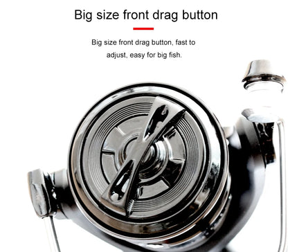 10+1BB Sea Saltwater Spinning Fishing Reels Long Casting Reel for River Lake Stream