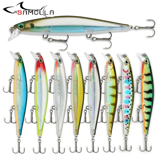 Minnow Fishing Lures Weights 11cm / 13g Saltwater Lures Jerkbait Sinking Whopper Floating Tackle Trolling Lure Isca Artificial