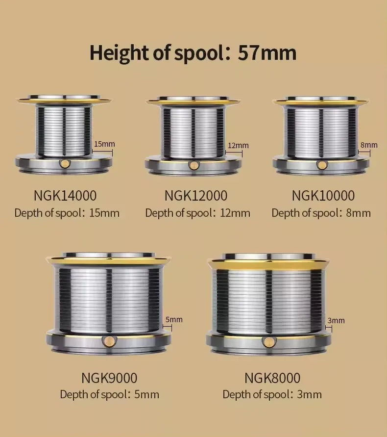 Strong 20KG Max Drag Resistance Sea Boat Surf Fishing Reel 8000-14000 Carp Spinning Fishing Reels