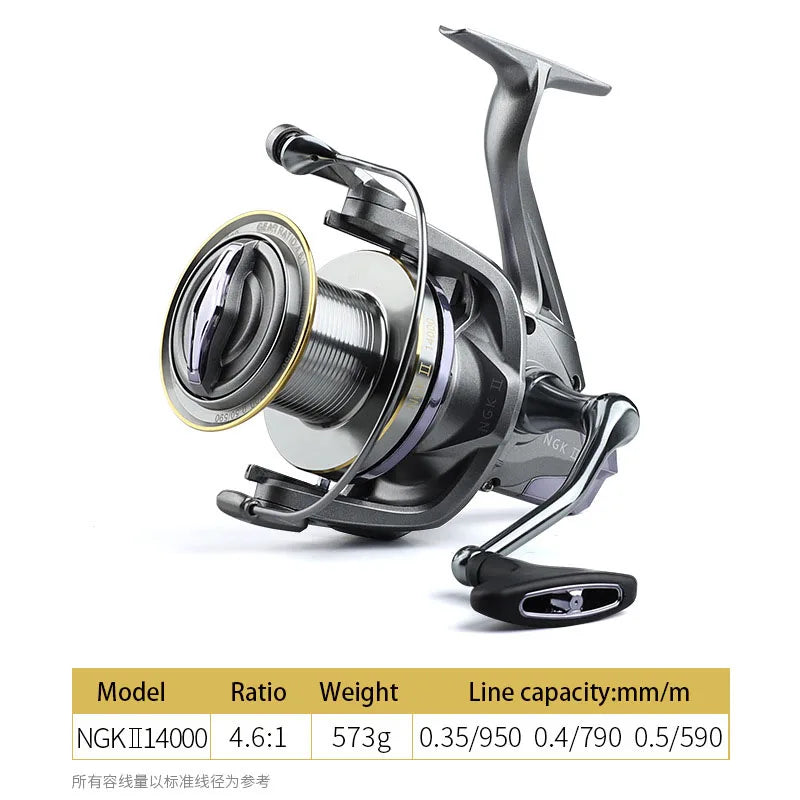 Strong 20KG Max Drag Resistance Sea Boat Surf Fishing Reel 8000-14000 Carp Spinning Fishing Reels