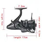 5000/6000/9000 Series High Quality ALL Metal Reel 12+1BB Front and Rear Spinning Reels Fishing Reels