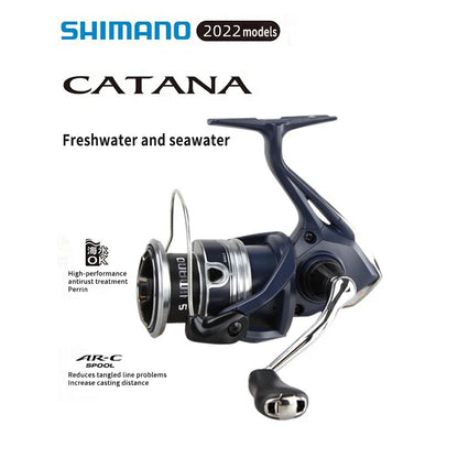 Shimano 2022 CATANA FE 1000-4000 Aluminium Sea Spinning Fishing Reels Spinning Metal Spool Reels With AR-C Spool for Fly Fishing