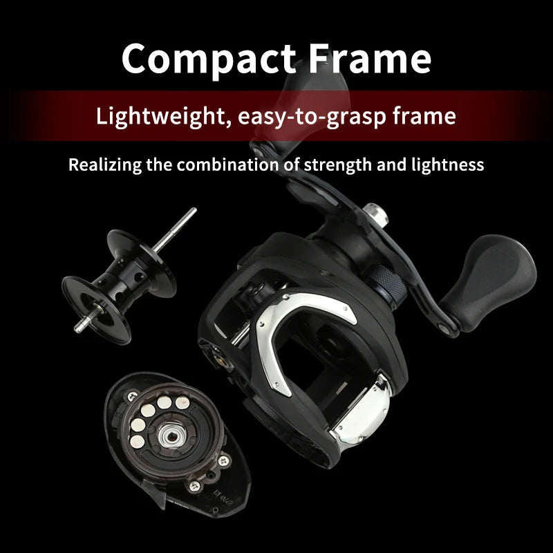 CC80 4+1BB Max Drag 7kg Gear Ratio 6.8/7.5 Metal Light Spool  One-way Clutch Magnetic Brake Baitcast Baitcasting Fishing Reels