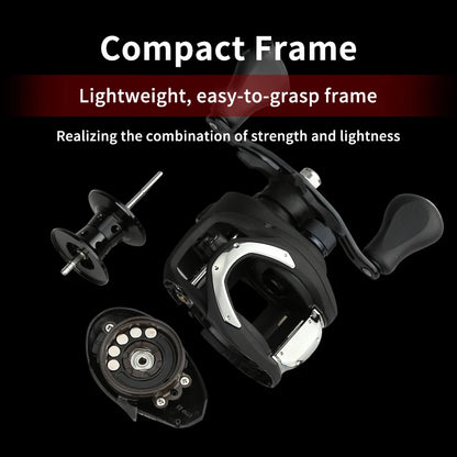 CC80 4+1BB Max Drag 7kg Gear Ratio 6.8/7.5 Metal Light Spool  One-way Clutch Magnetic Brake Baitcast Baitcasting Fishing Reels