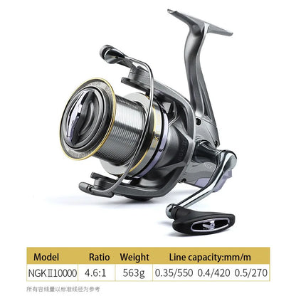 Strong 20KG Max Drag Resistance Sea Boat Surf Fishing Reel 8000-14000 Carp Spinning Fishing Reels