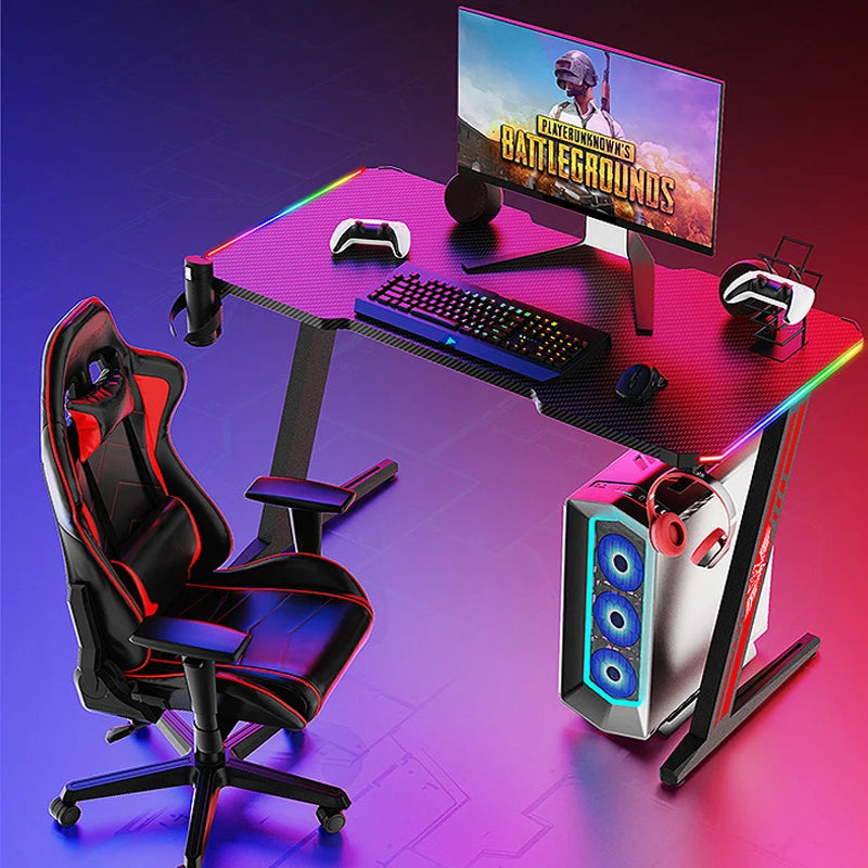 Wholesale High Quality Modern Home Furniture Led Rgb Pc Computer Desk Gaming Tables