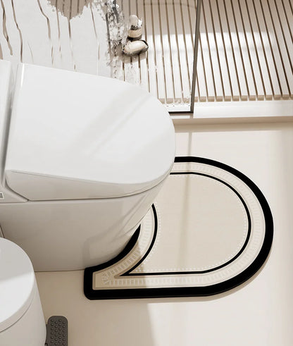 Bathroom floor mat three sets of absorbent, non-slip, dirty and easy to clean made of diatom mud