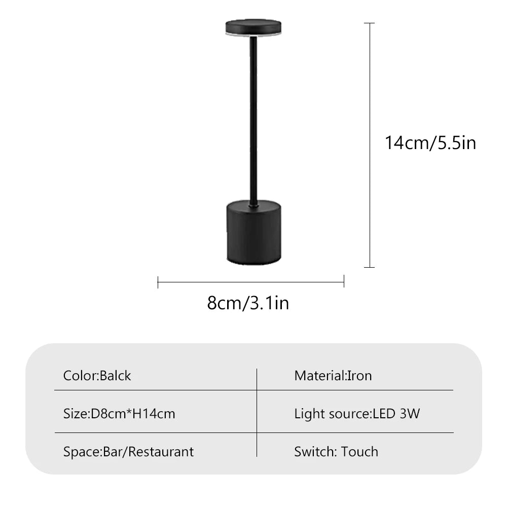 Modern LED Table Lamp Touch Tricolour For Living Room Bedroom Study Room Restaurant Hotel Desktop Decorative Lighting Fixtures