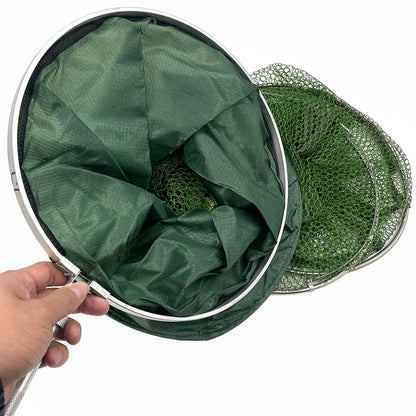 50kg Load Fishing Care Net Stainless Steel Collapsible Fish Basket Dip Nets To Keep Fish Alive in Water Large Storage Fyke Nets