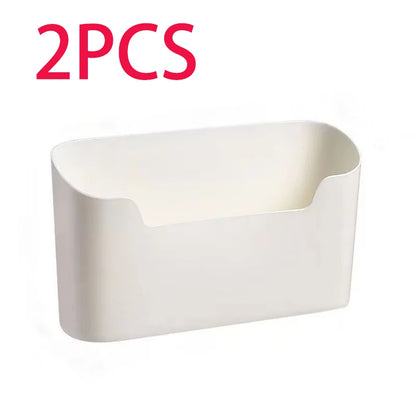 Kitchen Wall-Mounted Adhesive Storage Rack Multifunctional Cabinet Door Storage Box under Sink Drawer Shelf Bathroom Organizer