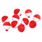 10pcs/Fishing Bobber lot 32mm / 1.25inch Fishing Bobber Floats Set Hard ABS Snap on Red White Push Button Round Buoy