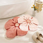 Bathroom Floor Mat Two Color Flower Pattern Premium Soft and Comfortable Bathtub Rug Suitable for Bathroom Bathtub Laundry Room