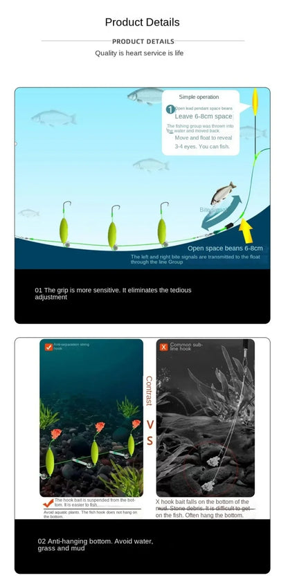 1Pc 4#7#9#12# Three Hook Fishing Hair Rigs Hook Suspension Anti Bottom Carp Fishing Hook Ready Made Pesca Carp Rigs Fishing Lure