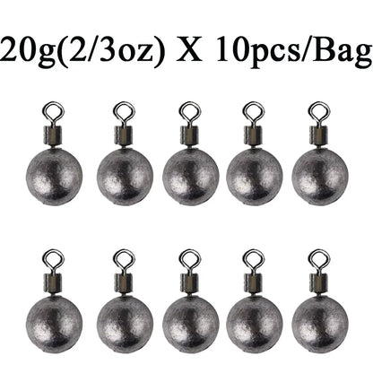 10pcs/Lot Fishing Weights Sinkers 3.5g 5g 7g 10g 14g 20g Fishing Sinker Carp Fishing Tackle Accessories