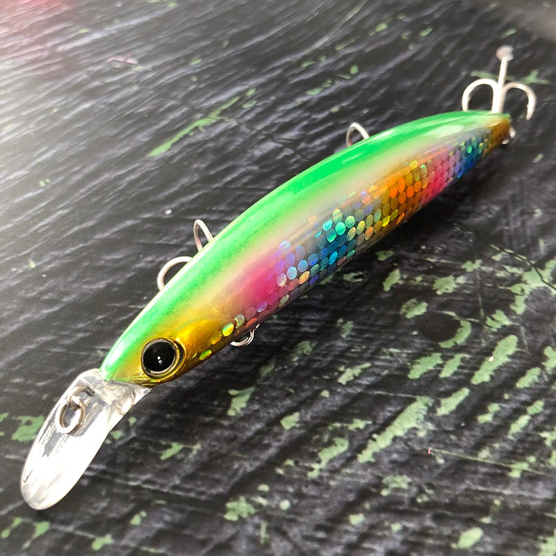 19g 110mm Floating Minnow Fishing Lures Seabass Trout Artificial Hard Bait Long Casting Wobblers Saltwater Freshwater Bass Bait