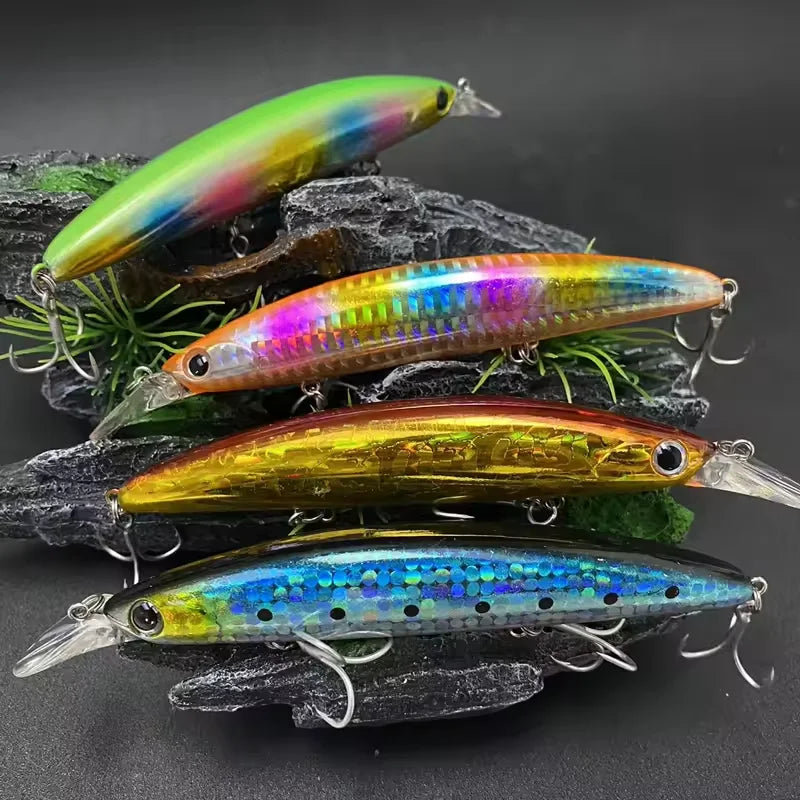 19g 110mm Floating Minnow Fishing Lures Seabass Trout Artificial Hard Bait Long Casting Wobblers Saltwater Freshwater Bass Bait