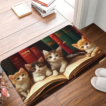 Kitten Cute Cat Kitchen Doormat Floor Mat Rug Carpet for Entryway Kitchen Anti-slip  Home Decor Accessory Halloween Gift