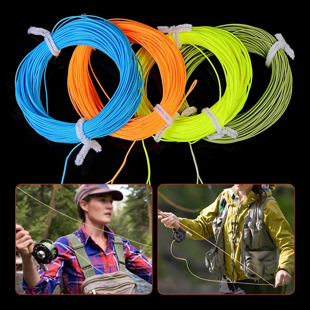 Fly Fishing Line 100FT/30.5M Weight Forward Floating Line 2 Loops 2F/3F/4F/5F/6F/7F/8F Fishing Line For Trout Fly Fishing Tackle
