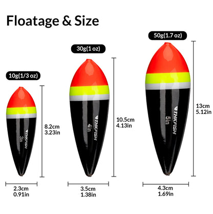 1 piece Fishing Floats Slip Bobber 3in 4in 5in Balsa Wood Fishing Float Buoys Freshwater Floating Bobbers Fishing Tackle