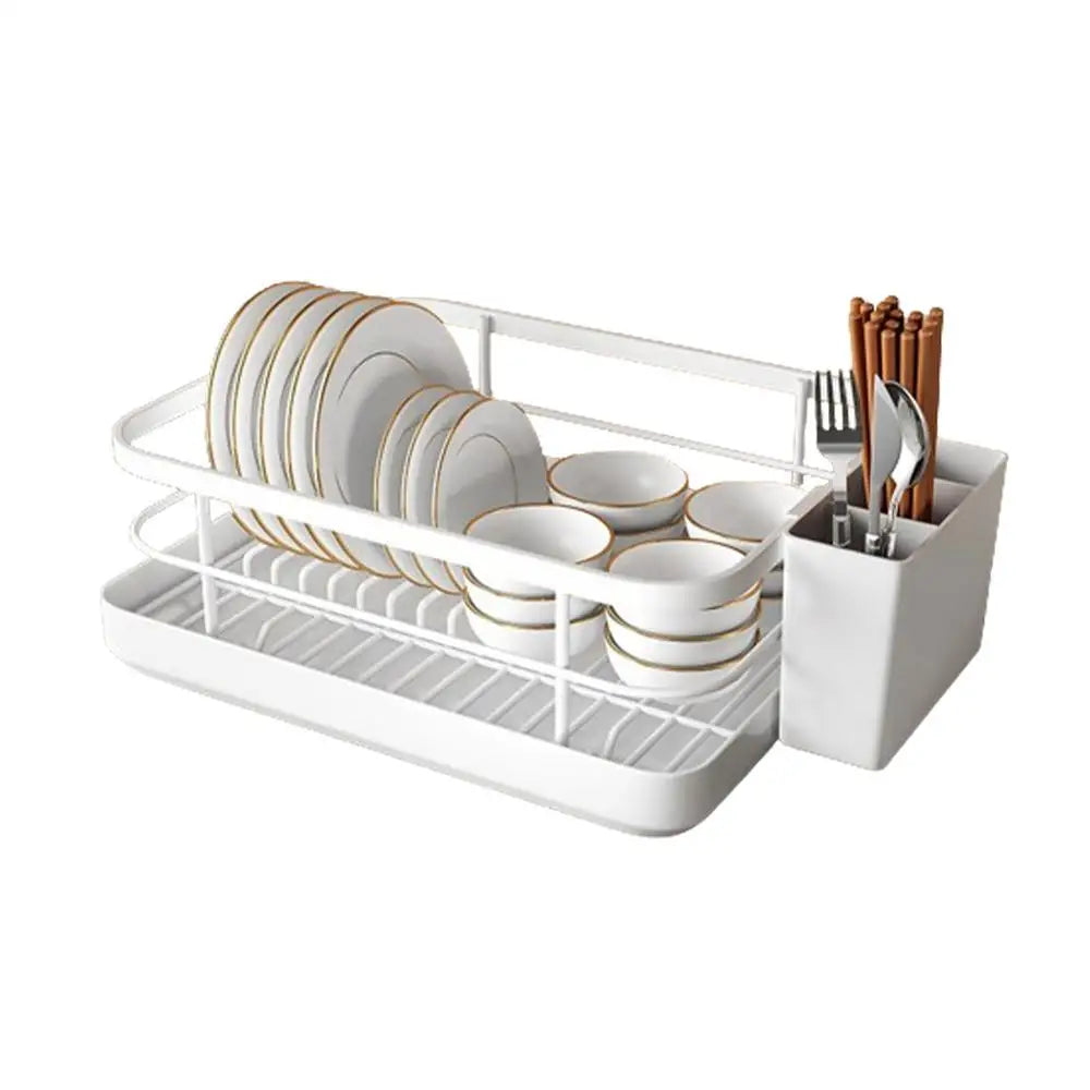 Kitchen Drying Rack Kitchen Dish Storage Rack Countertop Drain Rack  With Utensil Holder Drying Dish Rack Kitchen Supplies