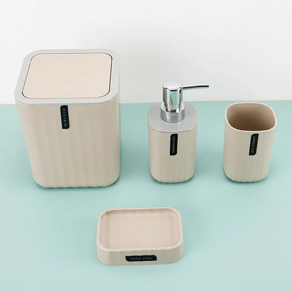 Bathroom Accessories Sets, Toothbrush Holder, Lotion/Soap Dispenser, Cup, Soap Dish, Classic Contemporary Modern Decorative