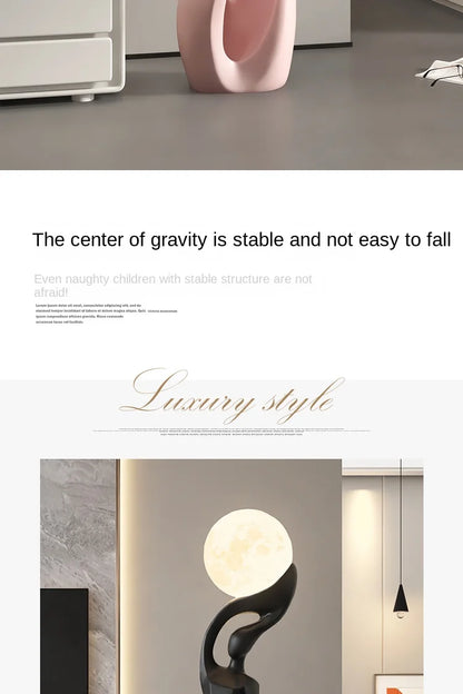 Home Decor Statue Abstract Art Ornaments Nordic Living Room Large Floor Luminous Sculpture Housewarming Gift Interior Figurines