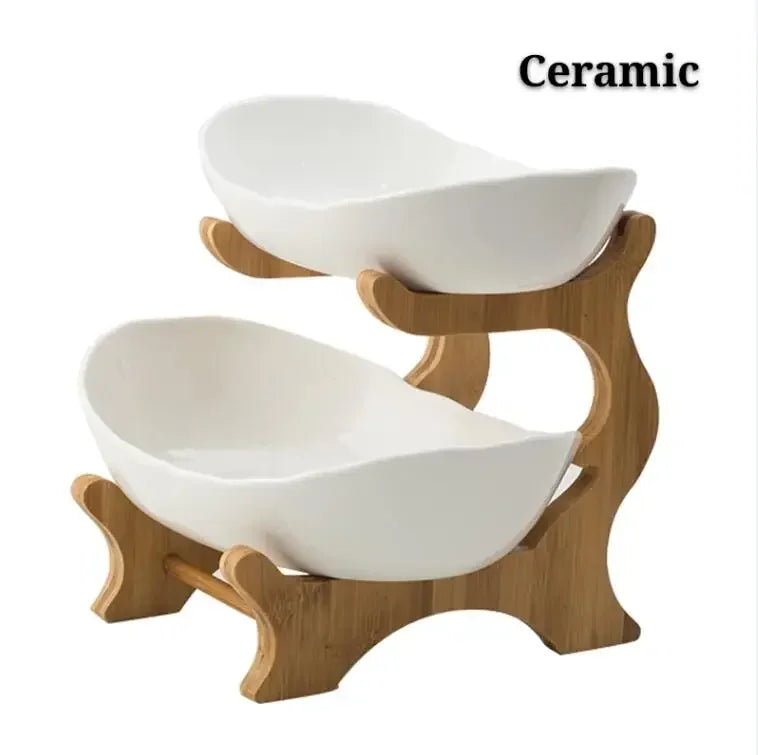 Kitchen Living Room Home Three-Layer Fruit Plate Candy Dish Creative Modern Dried   Basket Snack  Dessert Plate