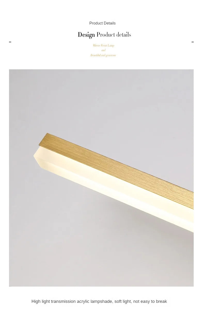 LED Bathroom Mirror Cabinet Light, Minimalist Mirror Front Light, Bathroom Wall Light, Indoor Decorative Lighting Wall Light