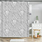 Elegant Bouquet of Fantastic White Flowers 3D Style Shower Curtain Bathroom Curtain with Bath Rug Carpet Set Floral Home Decor