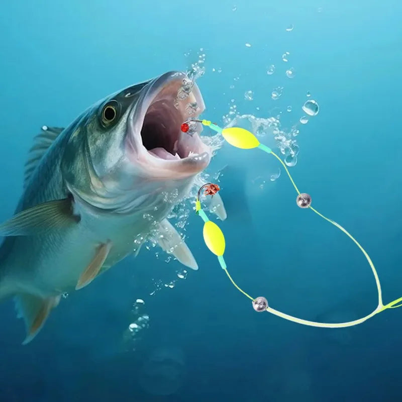 Double Hook Fishing Hair Rigs Hook Suspension Anti Bottom Carp Fishing Hook Equipment Ready Made Carp Rigs Fishing Lure