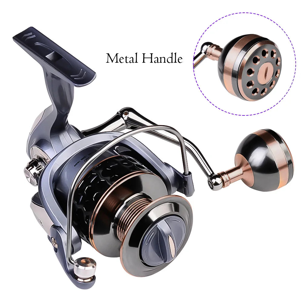 DR Full Metal Line Cup Fishing Reel LUYA SPINNING WHEELS SEA ROD REELS Front Unloading Spinning Wheel 3BB 5-10kg Pulling Power