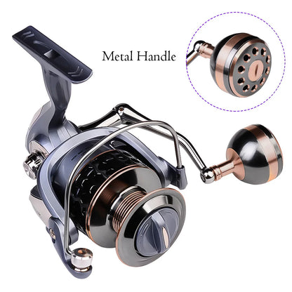 DR Full Metal Line Cup Fishing Reel LUYA SPINNING WHEELS SEA ROD REELS Front Unloading Spinning Wheel 3BB 5-10kg Pulling Power