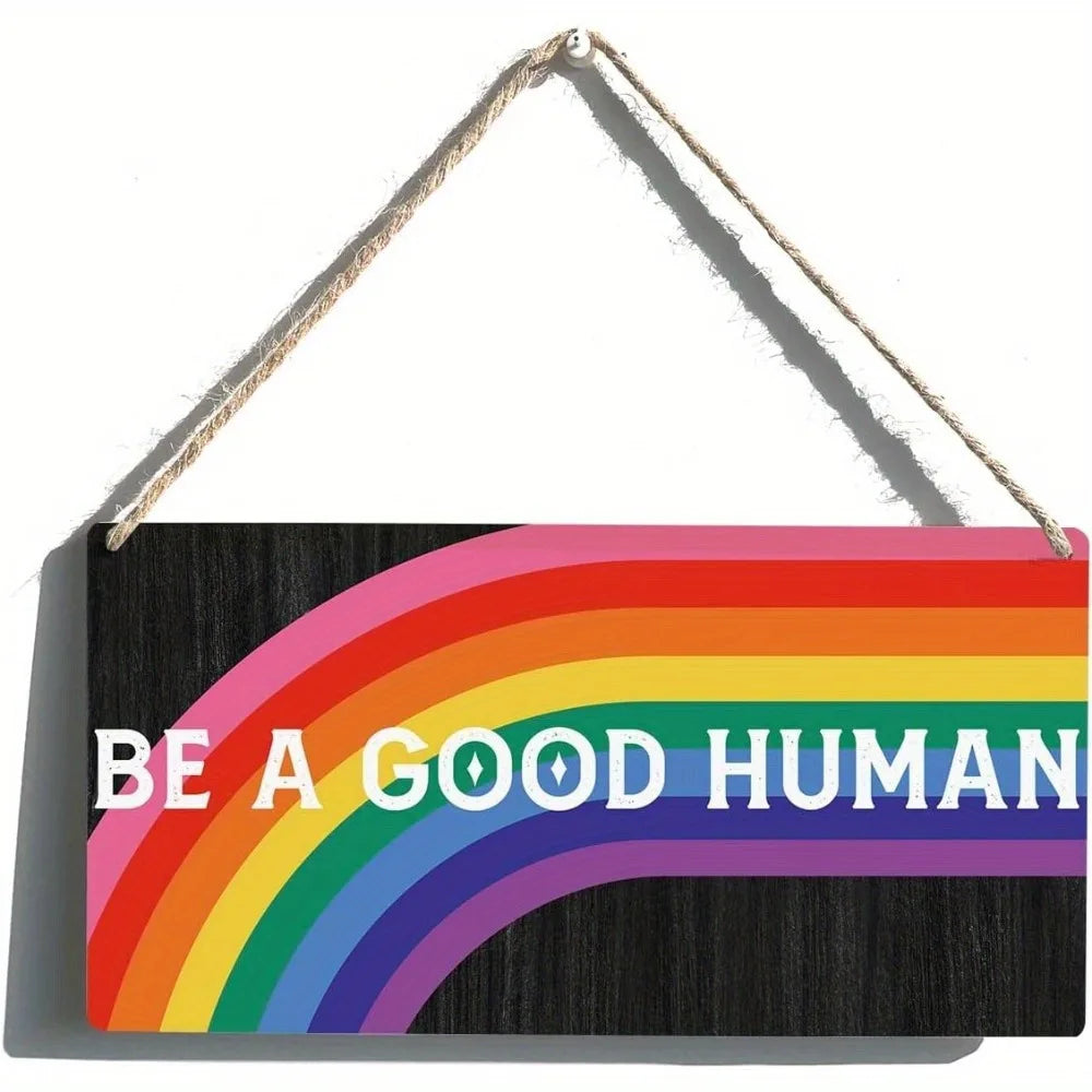 Rustic Wooden Kitchen Wall Decor Sign - "This Kitchen Offers Food Love Joy" Hanging Plaque with Cooking and Floral Illustration