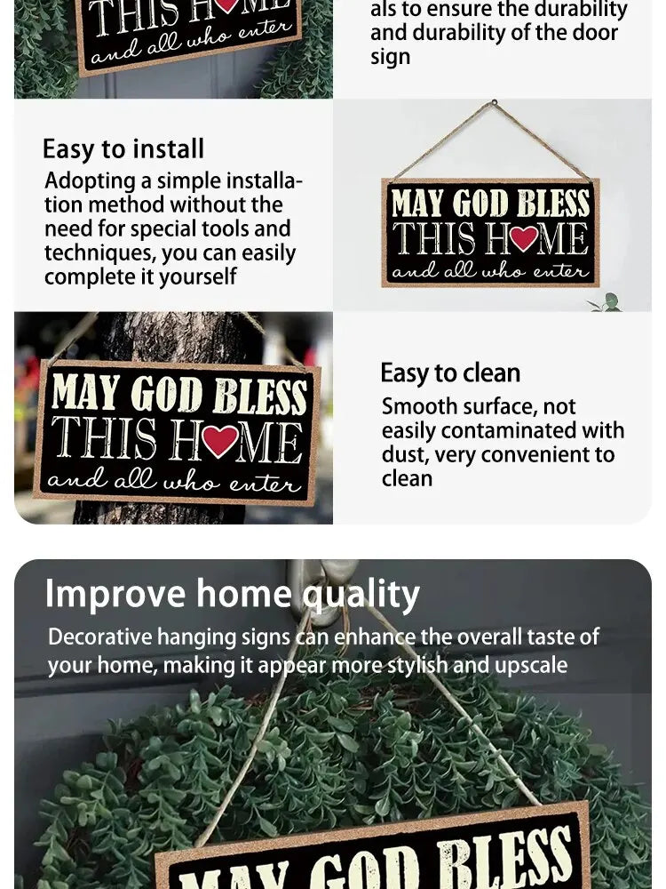 Decorative Hanging Door Signs Home Decor Hanging Wooden Hanging Signs Square Wooden Hanging Signs Living Room Bedroom Door Signs