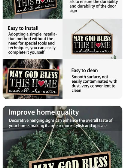 Decorative Hanging Door Signs Home Decor Hanging Wooden Hanging Signs Square Wooden Hanging Signs Living Room Bedroom Door Signs