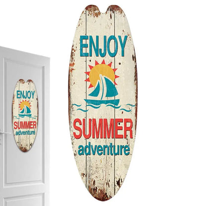 Wooden Surfboard Decor Home Wooden Surfboard Wall Sign Exquisite Appearance Wall Decoration For Home Decors Party Props And