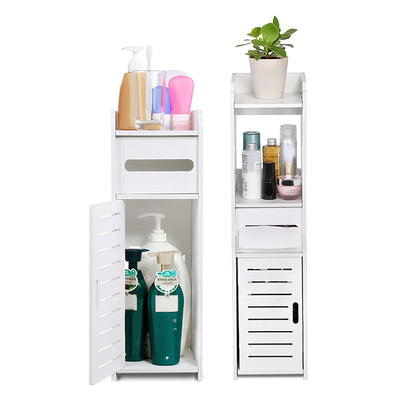 Bathroom Cabinet White Wooden Bathroom Cabinet Toilet Storage Shelf  Organizer Toilet Cabinet Wooden Bathroom Cabinet