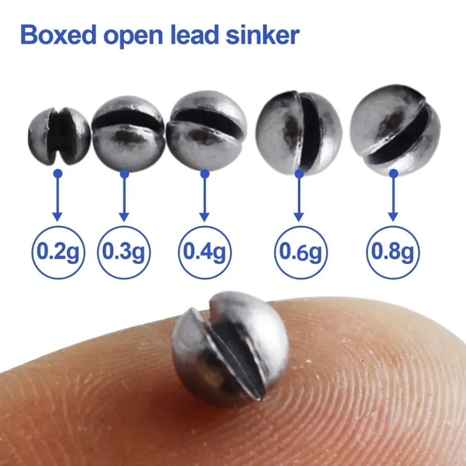 205PCS Fishing Weights Sinkers Removable Fishing Split Sinker Split Fishing Split Sinkers Fishing Egg Weight Split Sinker Set