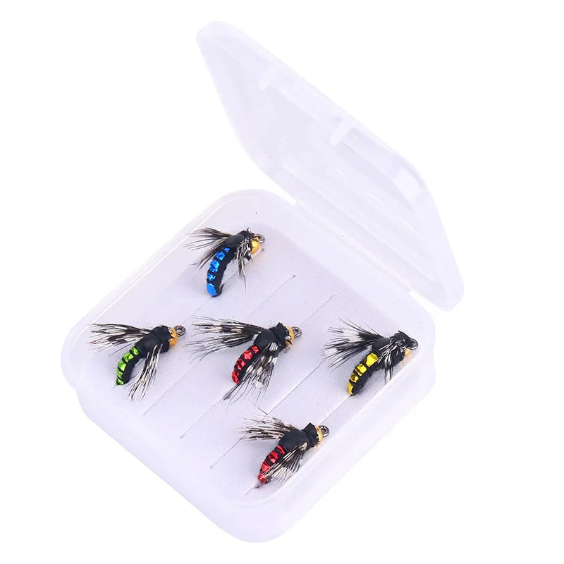 1pcs/5pcs/10pcs Sinking Wet Fly Fishing Lures Artificial Insects Hook Mosquito Micro Fly Flies Bait Bass Trout Lures Tackle