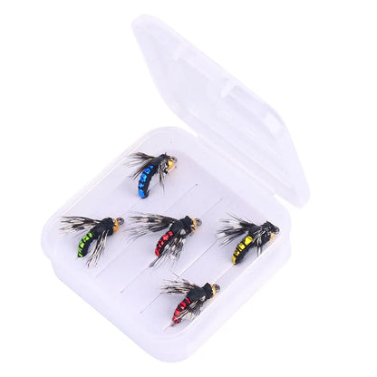 1pcs/5pcs/10pcs Sinking Wet Fly Fishing Lures Artificial Insects Hook Mosquito Micro Fly Flies Bait Bass Trout Lures Tackle