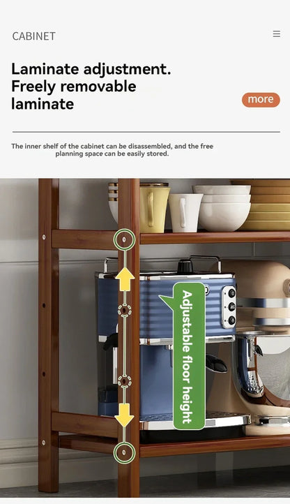 Kitchen shelf, floor standing multi-layer product collection, household pot seasoning shelf, fruit and vegetable bowl and dish